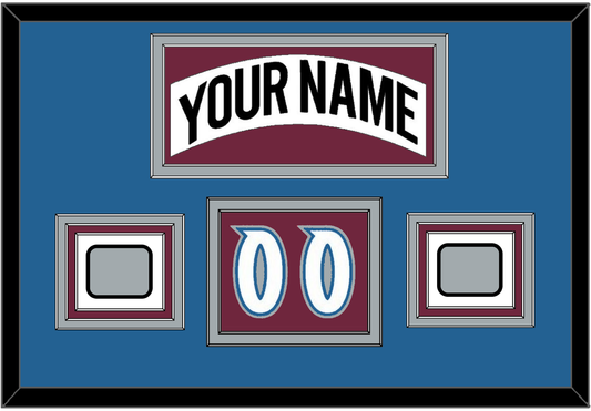 Colorado Nameplate, Number (Shoulder) & 2 Stanley Cup Finals Patches - Home White (1999-2001) - Premier Tier 3