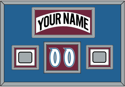 Colorado Nameplate, Number (Shoulder) & 2 Stanley Cup Finals Patches - Home White (1999-2001) - Premier Tier 3