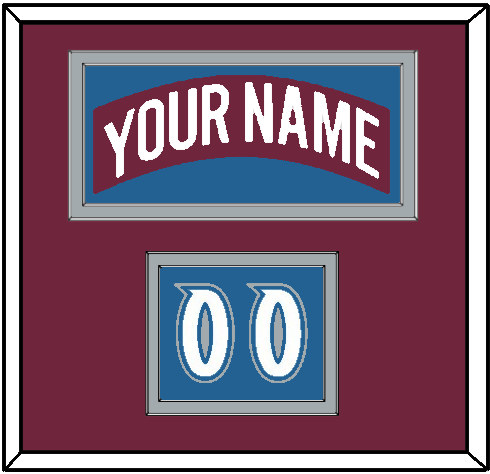 Colorado Nameplate & Number (Shoulder) - Road Burgundy (1999-2001) - Signature Tier 2