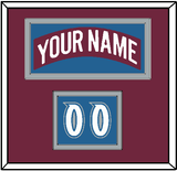 Colorado Nameplate & Number (Shoulder) - Road Burgundy (1999-2001) - Double Mat 2