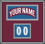 Colorado Nameplate & Number (Shoulder) - Road Burgundy (1999-2001) - Double Mat 2