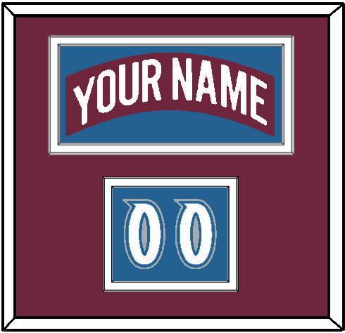 Colorado Nameplate & Number (Shoulder) - Road Burgundy (1999-2001) - Signature Tier 3