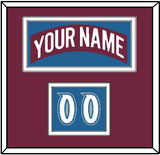 Colorado Nameplate & Number (Shoulder) - Road Burgundy (1999-2001) - Double Mat 3