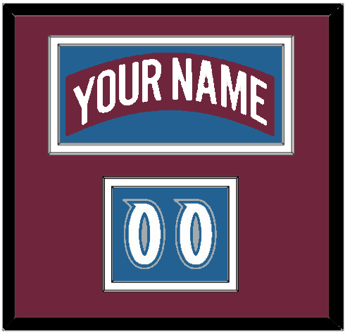 Colorado Nameplate & Number (Shoulder) - Road Burgundy (1999-2001) - Signature Tier 3