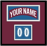 Colorado Nameplate & Number (Shoulder) - Road Burgundy (1999-2001) - Double Mat 3