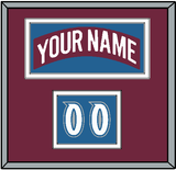 Colorado Nameplate & Number (Shoulder) - Road Burgundy (1999-2001) - Double Mat 3