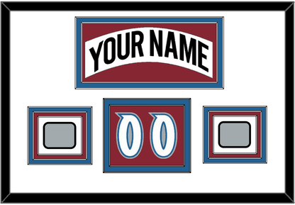 Colorado Nameplate, Number (Shoulder) & 2 Stanley Cup Finals Patches - Home White (1995-1996) - Premier Tier 1