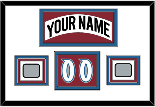 Colorado Nameplate, Number (Shoulder) & 2 Stanley Cup Finals Patches - Home White (1995-1996) - Premier Tier 1