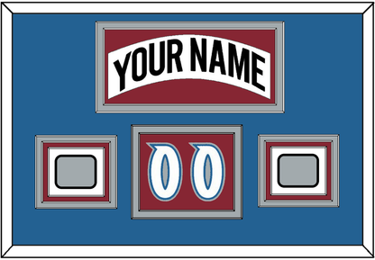 Colorado Nameplate, Number (Shoulder) & 2 Stanley Cup Finals Patches - Home White (1995-1996) - Premier Tier 3