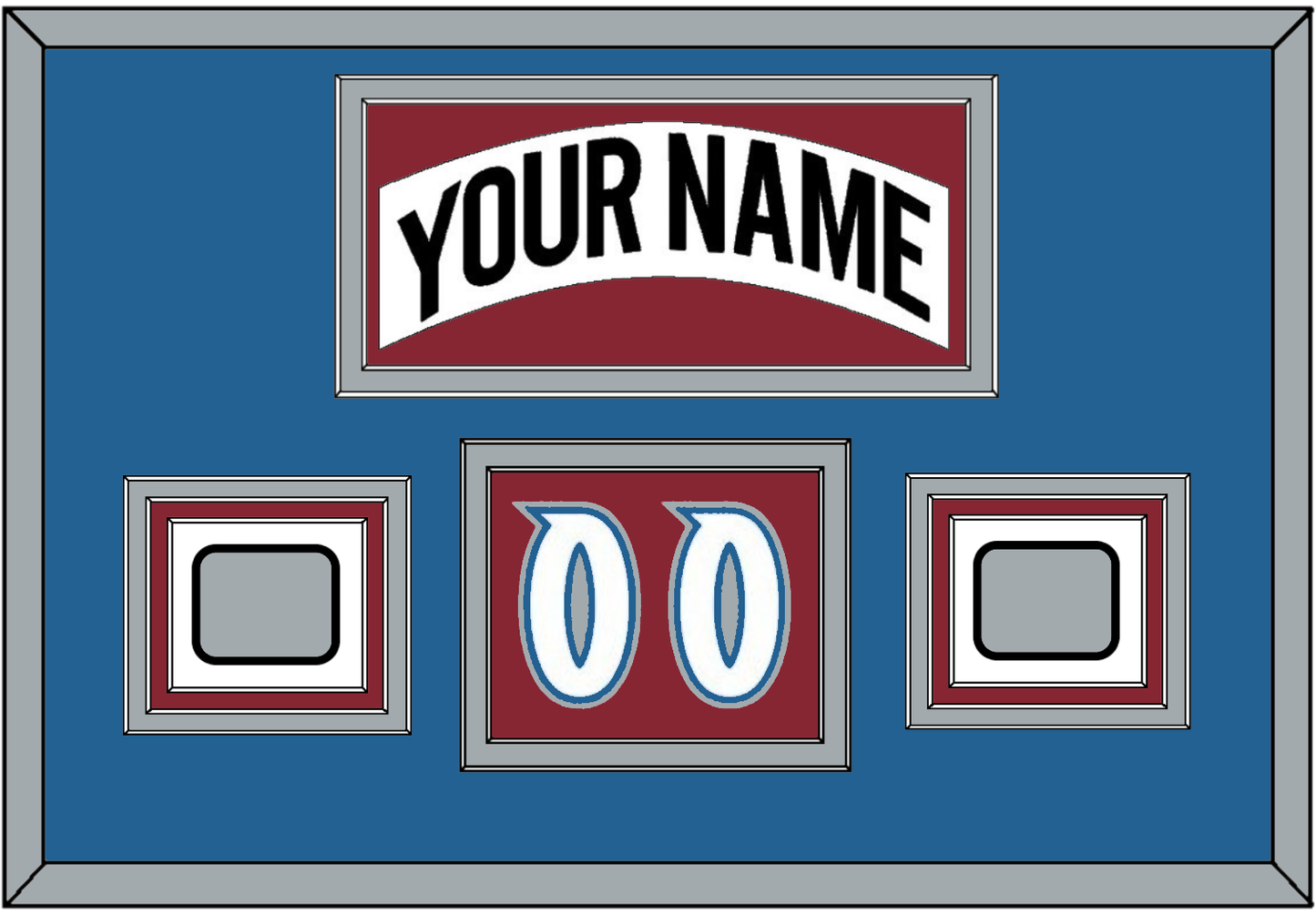 Colorado Nameplate, Number (Shoulder) & 2 Stanley Cup Finals Patches - Home White (1995-1996) - Premier Tier 3