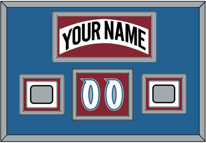 Colorado Nameplate, Number (Shoulder) & 2 Stanley Cup Finals Patches - Home White (1995-1996) - Premier Tier 3