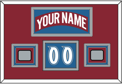 Colorado Nameplate, Number (Shoulder) & 2 Stanley Cup Finals Patches - Road Burgundy (1995-1996) - Premier Tier 2