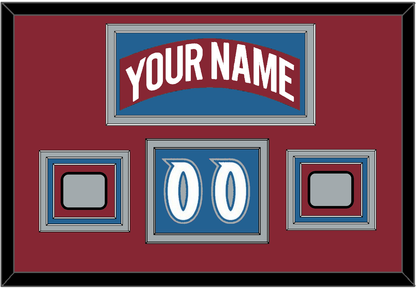 Colorado Nameplate, Number (Shoulder) & 2 Stanley Cup Finals Patches - Road Burgundy (1995-1996) - Premier Tier 2