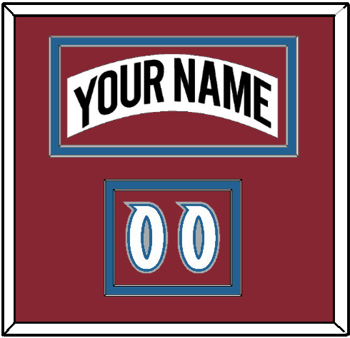 Colorado Nameplate & Number (Shoulder) - Home White (1995-1996) - Signature Tier 2