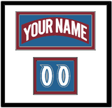 Colorado Nameplate & Number (Shoulder) - Road Burgundy (1995-1996) - Double Mat 1