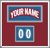 Colorado Nameplate & Number (Shoulder) - Road Burgundy (1995-1996) - Double Mat 2