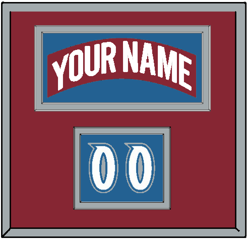 Colorado Nameplate & Number (Shoulder) - Road Burgundy (1995-1996) - Signature Tier 2