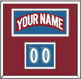 Colorado Nameplate & Number (Shoulder) - Road Burgundy (1995-1996) - Double Mat 3