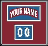 Colorado Nameplate & Number (Shoulder) - Road Burgundy (1995-1996) - Double Mat 3