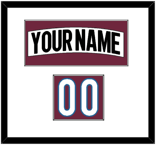 Colorado Nameplate & Number (Shoulder) - Road White (2017-2021) - Single Mat 1