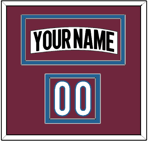 Colorado Nameplate & Number (Shoulder) - Road White (2017-2021) - Double Mat 2