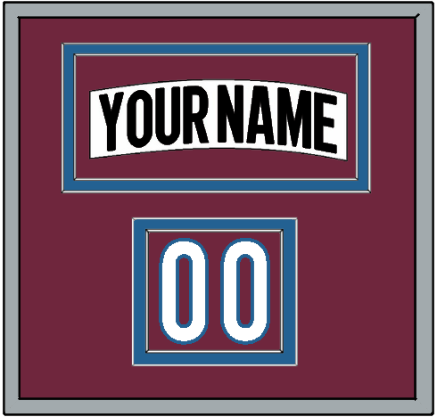 Colorado Nameplate & Number (Shoulder) - Road White (2017-2021) - Signature Tier 2