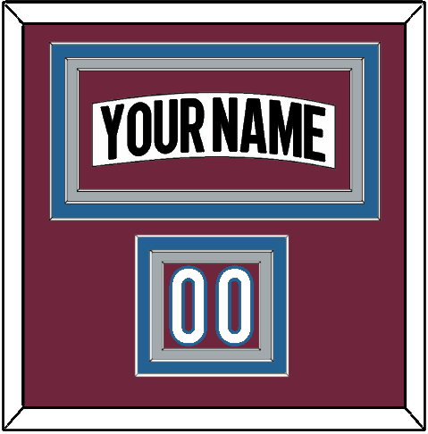 Colorado Nameplate & Number (Shoulder) - Road White (2017-2021) - Triple Mat 2