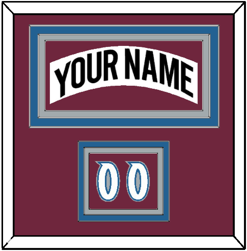 Colorado Nameplate & Number (Shoulder) - Home White (1999-2001) - Premier Tier 2