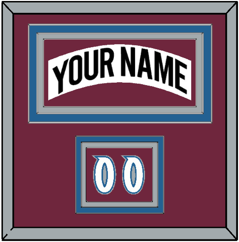 Colorado Nameplate & Number (Shoulder) - Home White (1999-2001) - Premier Tier 2