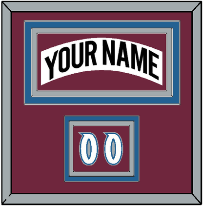 Colorado Nameplate & Number (Shoulder) - Home White (1999-2001) - Premier Tier 2