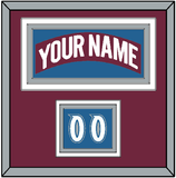 Colorado Nameplate & Number (Shoulder) - Road Burgundy (1999-2001) - Triple Mat 2