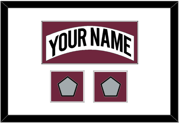 Colorado Nameplate & 2 Stanley Cup Finals Patches - Home White (1999-2001) - Single Mat 1