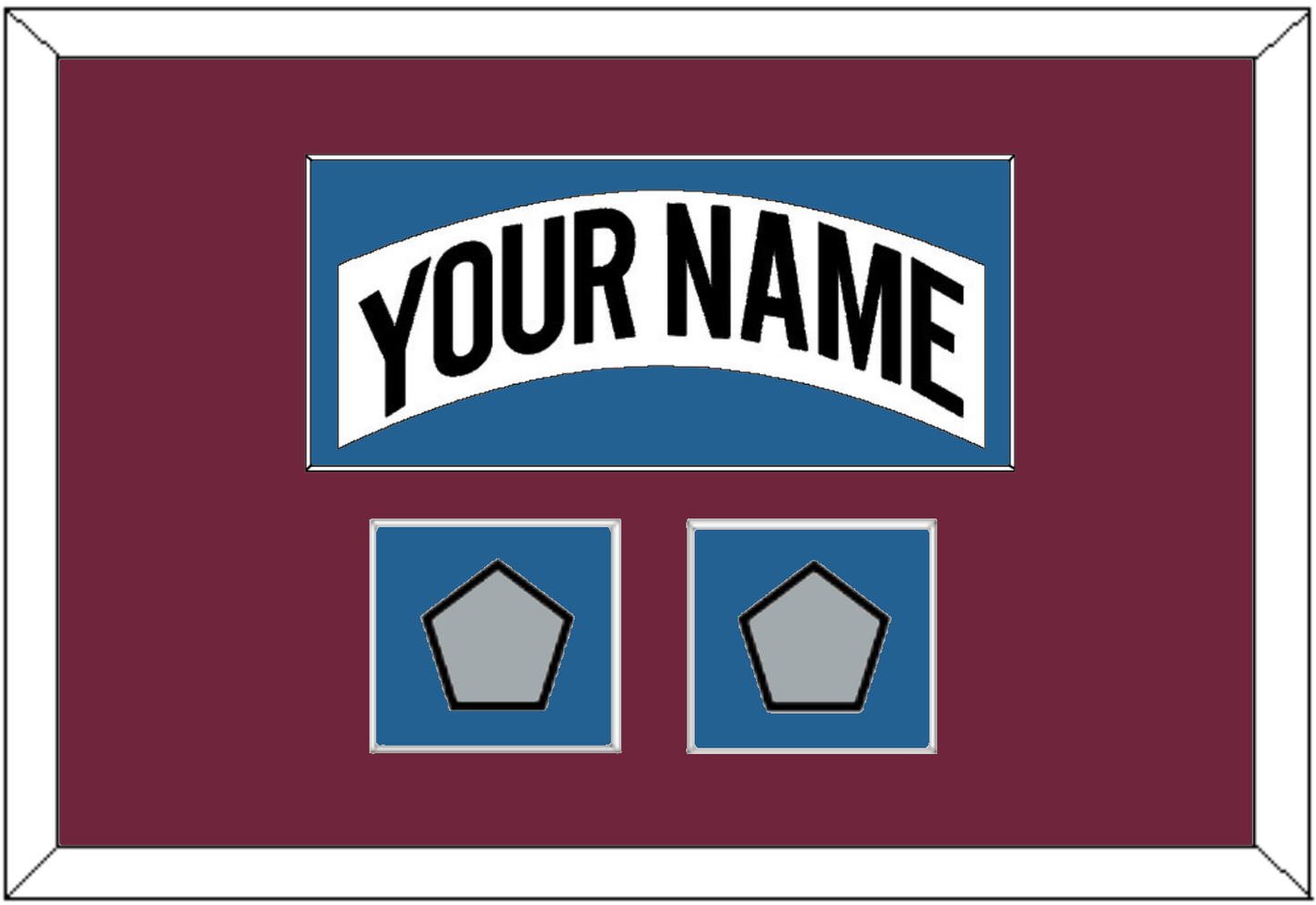 Colorado Nameplate & 2 Stanley Cup Finals Patches - Home White (1999-2001) - Essential Tier 2