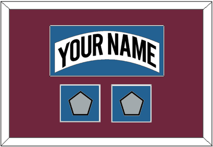 Colorado Nameplate & 2 Stanley Cup Finals Patches - Home White (1999-2001) - Essential Tier 2