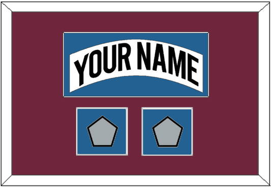 Colorado Nameplate & 2 Stanley Cup Finals Patches - Home White (1999-2001) - Essential Tier 2
