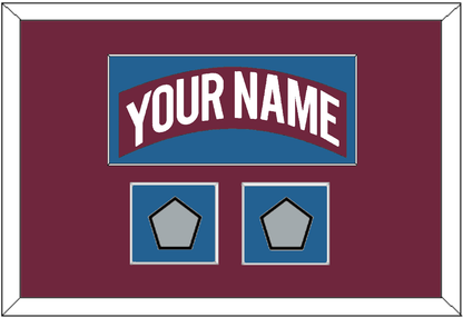 Colorado Nameplate & 2 Stanley Cup Finals Patches - Road Burgundy (1999-2001) - Essential Tier 2