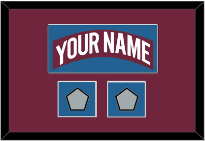 Colorado Nameplate & 2 Stanley Cup Finals Patches - Road Burgundy (1999-2001) - Essential Tier 2