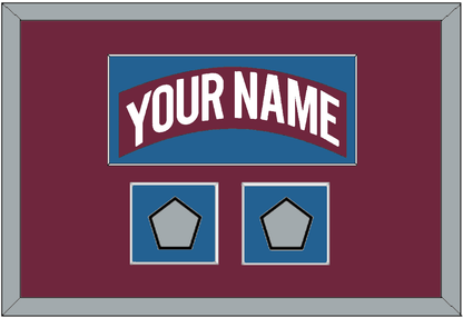 Colorado Nameplate & 2 Stanley Cup Finals Patches - Road Burgundy (1999-2001) - Essential Tier 2