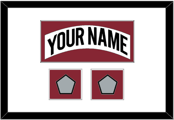 Colorado Nameplate & 2 Stanley Cup Finals Patches - Home White (1995-1996) - Single Mat 1