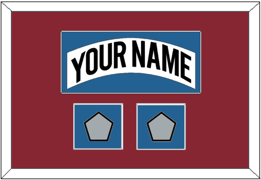 Colorado Nameplate & 2 Stanley Cup Finals Patches - Home White (1995-1996) - Essential Tier 2
