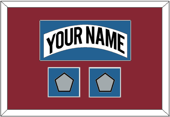 Colorado Nameplate & 2 Stanley Cup Finals Patches - Home White (1995-1996) - Single Mat 2