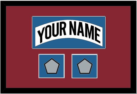 Colorado Nameplate & 2 Stanley Cup Finals Patches - Home White (1995-1996) - Essential Tier 2
