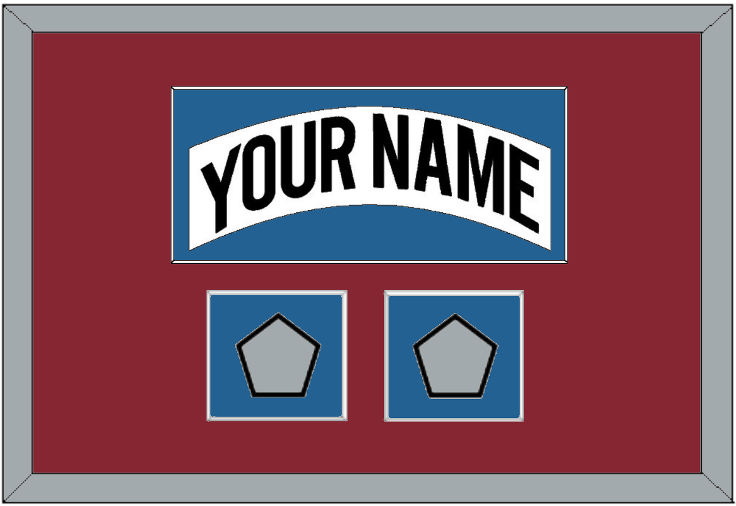 Colorado Nameplate & 2 Stanley Cup Finals Patches - Home White (1995-1996) - Essential Tier 2