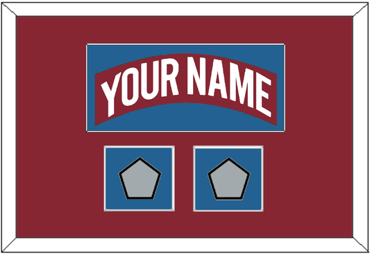 Colorado Nameplate & 2 Stanley Cup Finals Patches - Road Burgundy (1995-1996) - Essential Tier 2