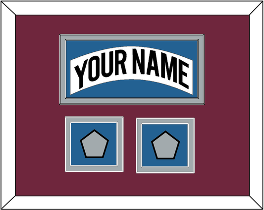 Colorado Nameplate & 2 Stanley Cup Finals Patches - Home White (1999-2001) - Signature Tier 3