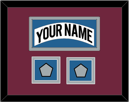 Colorado Nameplate & 2 Stanley Cup Finals Patches - Home White (1999-2001) - Signature Tier 3