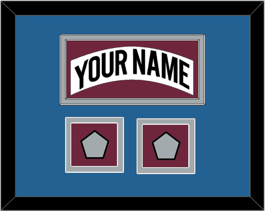 Colorado Nameplate & 2 Stanley Cup Finals Patches - Home White (1999-2001) - Signature Tier 4