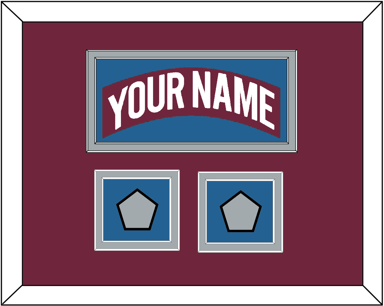 Colorado Nameplate & 2 Stanley Cup Finals Patches - Road Burgundy (1999-2001) - Signature Tier 2