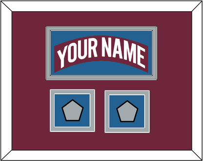 Colorado Nameplate & 2 Stanley Cup Finals Patches - Road Burgundy (1999-2001) - Signature Tier 2