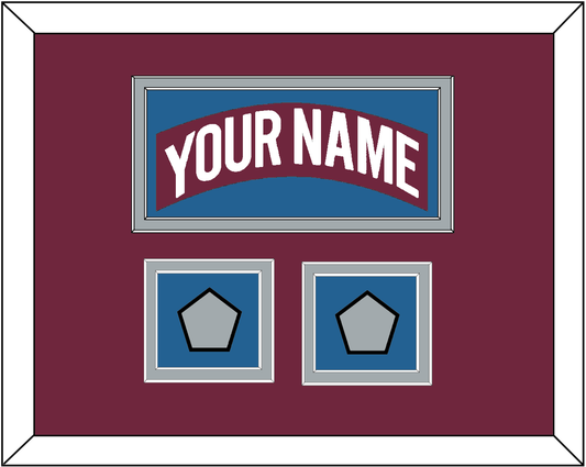 Colorado Nameplate & 2 Stanley Cup Finals Patches - Road Burgundy (1999-2001) - Signature Tier 2